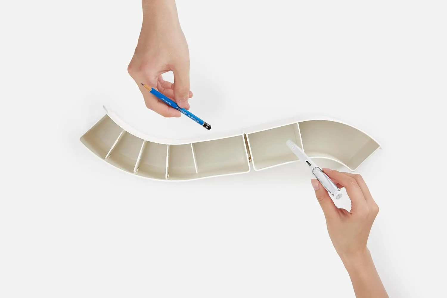 Litem Multifunctional Organiser | Ivory | Storage Pencil Pen Holder | Train Design