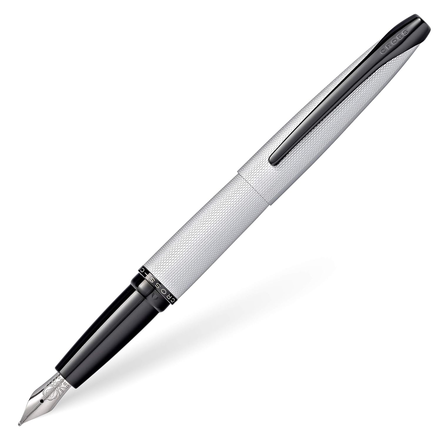 Cross ATX Pure Ballpoint Pen With Appointments (Brushed Chrome, Fountain Pen Medium Nip)