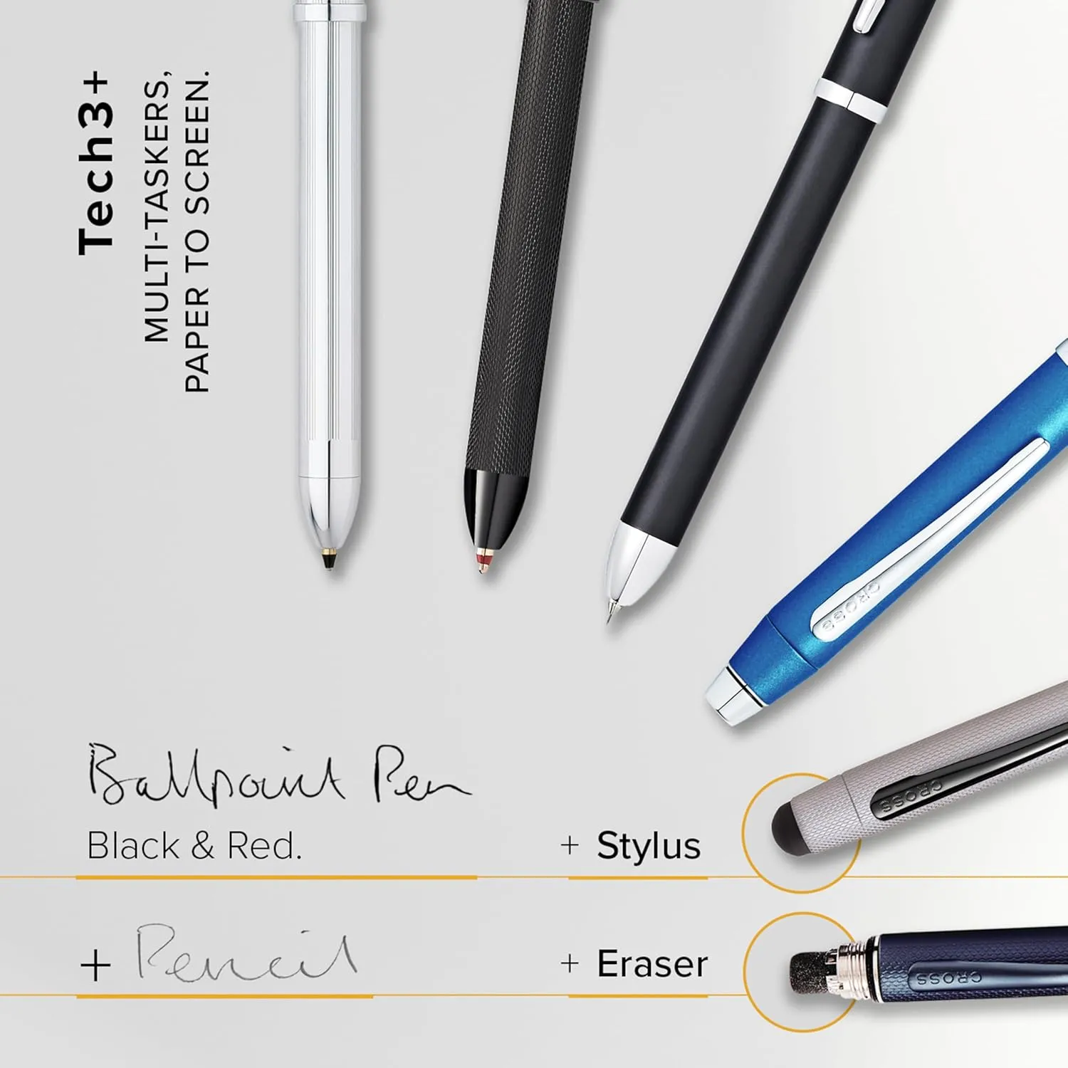 Cross Tech3  Multifunction Pen with Stylus, Metallic Blue Finish