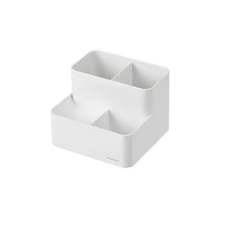 Litem Sysmax Lux Pencil Holder 4 Compartment White Also Useful for Cosmetics