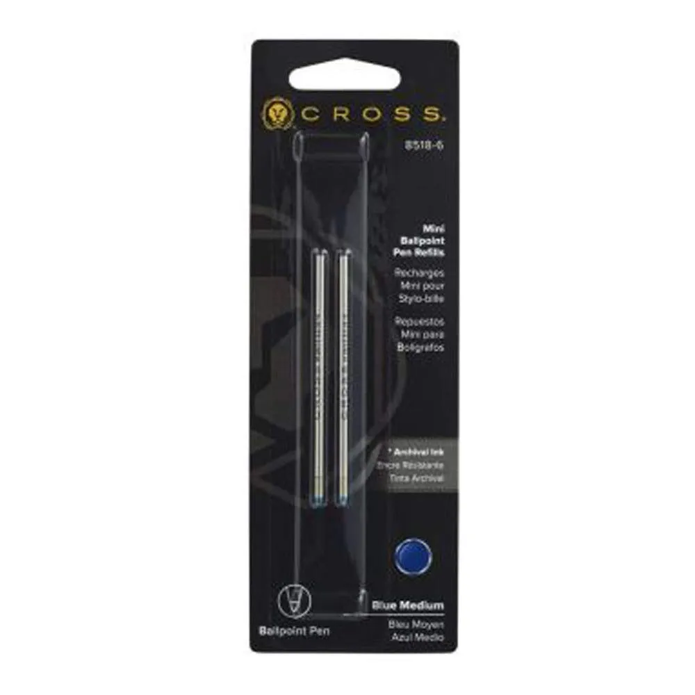 Cross Mini Ball-Point Refill - Blue (Pack of 2)