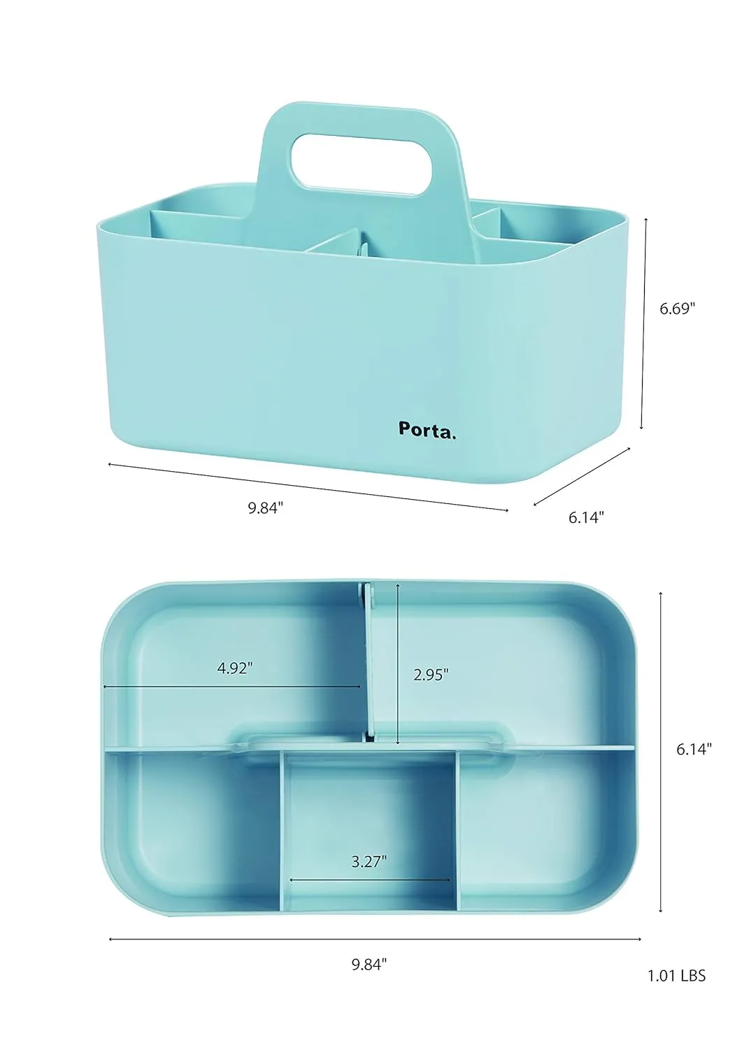 Litem Porta Compact - A Compact & Stackable Storage Unit for organizing Small Objects in Office & Home (Ivory)