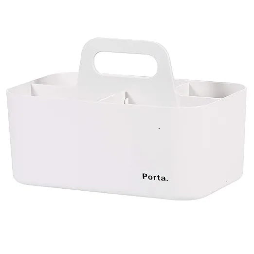 Litem Porta Compact - A Compact & Stackable Storage Unit for organizing Small Objects in Office & Home (Ivory)