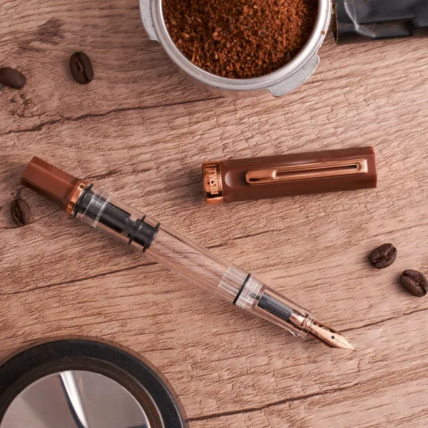 TWSBI ECO FOUNTAIN PEN IN ESPRESSO WITH BRONZE Stub 1.1