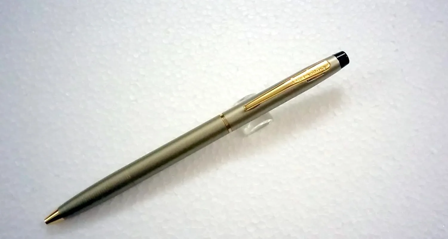 Pierre Cardin Kriss Satin Nickle Premium Pen Set | Luxurious Roller Ball Pen