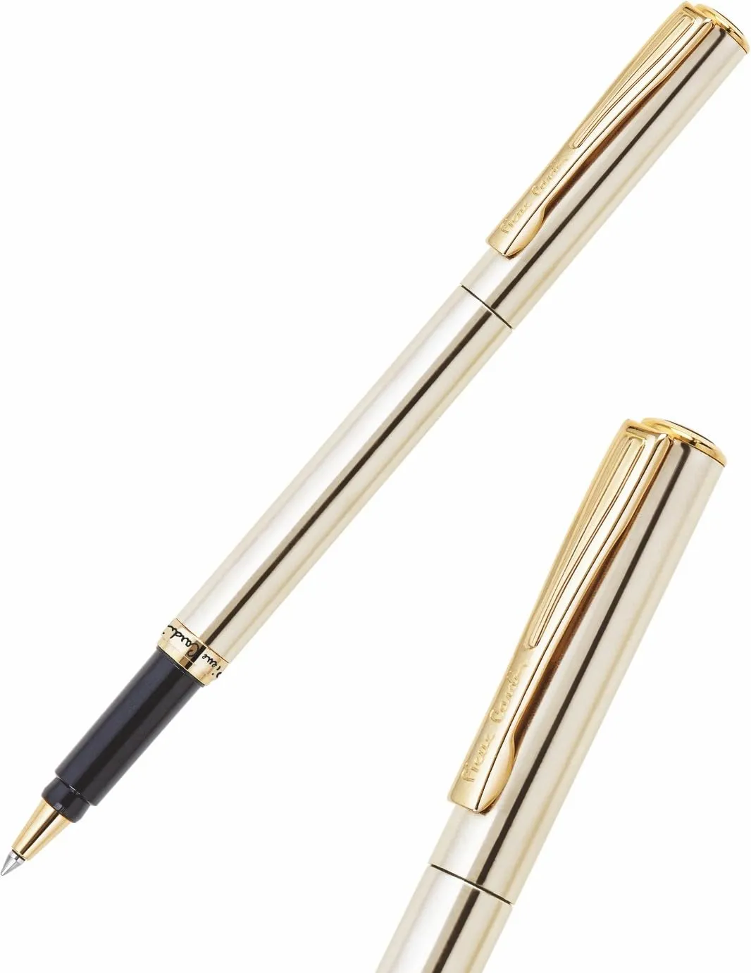 Pierre Cardin Premium Golden Eye Copper Nickel Roller Ball Pen | Elegant Golden Pocket Clip | Ideal for Festive