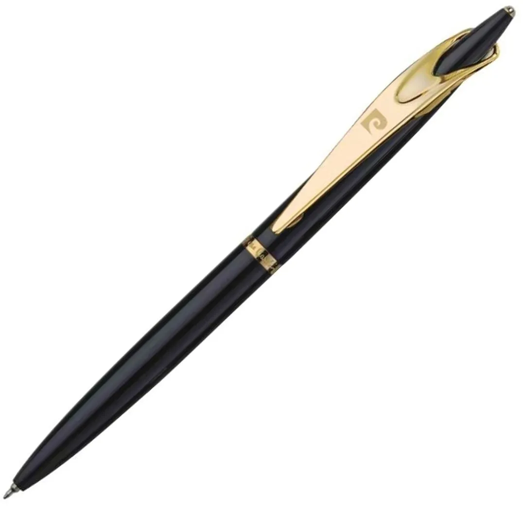 Pierre Cardin Real Magic Premium Ball Pen | Luxurious Black Lacquer Finish with Golden Trims | Ideal for Festive, Occasion