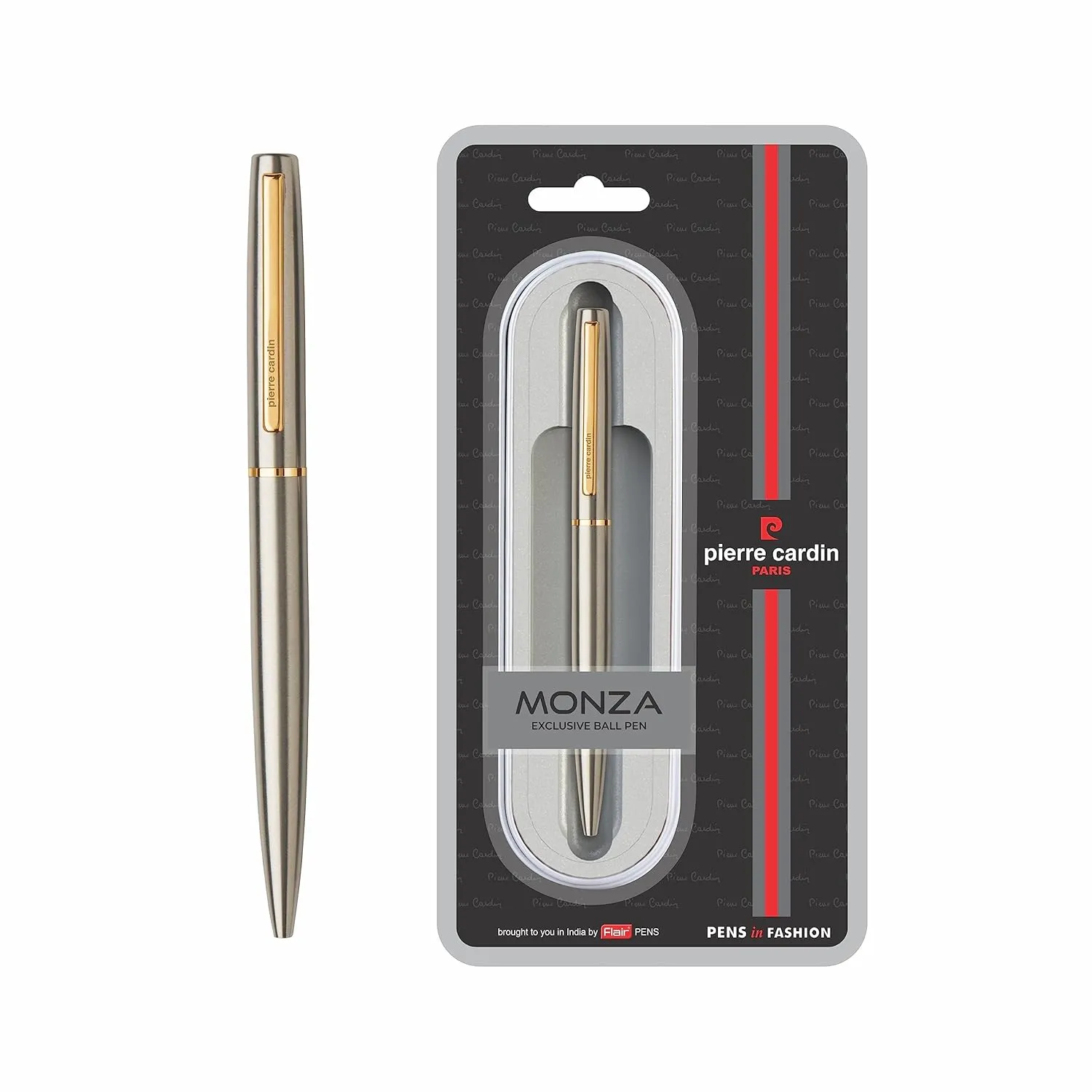 Pierre Cardin Monza Copper Nickle Premium Ball Pen with Twist Mechanism | Elegant Golden Trim | Ideal for Festive