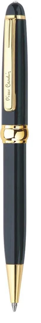 Pierre Cardin President Premium Metal Ball Pen with Twist Mechanism | Luxurious Black Lacquer Finish Body with Golden Trims | Ideal for Festive