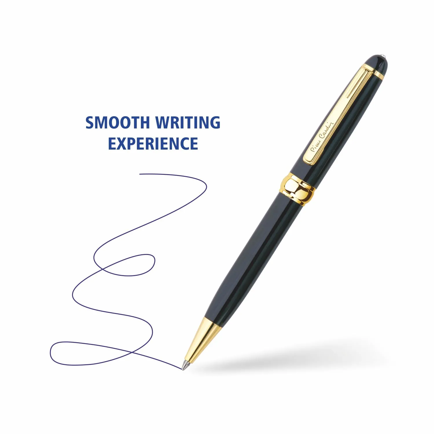 Pierre Cardin President Premium Metal Ball Pen with Twist Mechanism | Luxurious Black Lacquer Finish Body with Golden Trims | Ideal for Festive