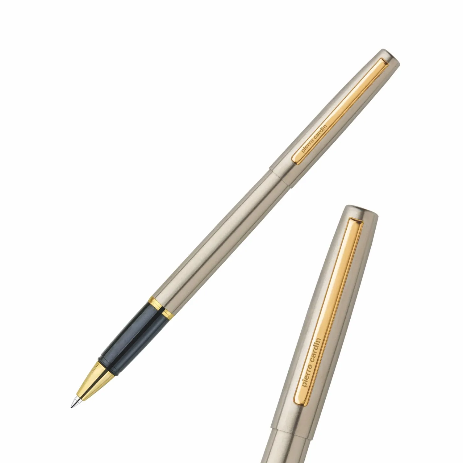 Pierre Cardin Monza Titanium Premium Roller Pen | Luxurious Golden Trim | Ideal for Festive