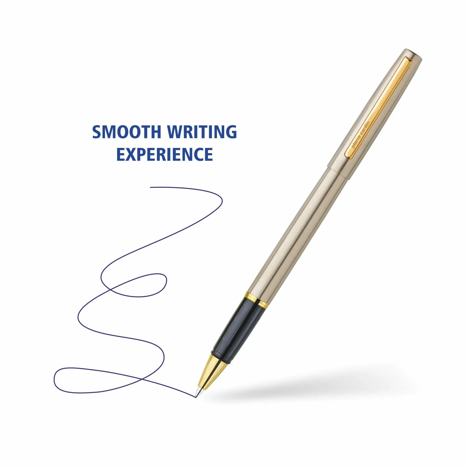Pierre Cardin Monza Titanium Premium Roller Pen | Luxurious Golden Trim | Ideal for Festive
