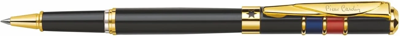 Pierre Cardin Lamor Premium Metal Roller Pen | Black Lacquer Finish Body with Elegant Golden Clip | Ideal for Festive
