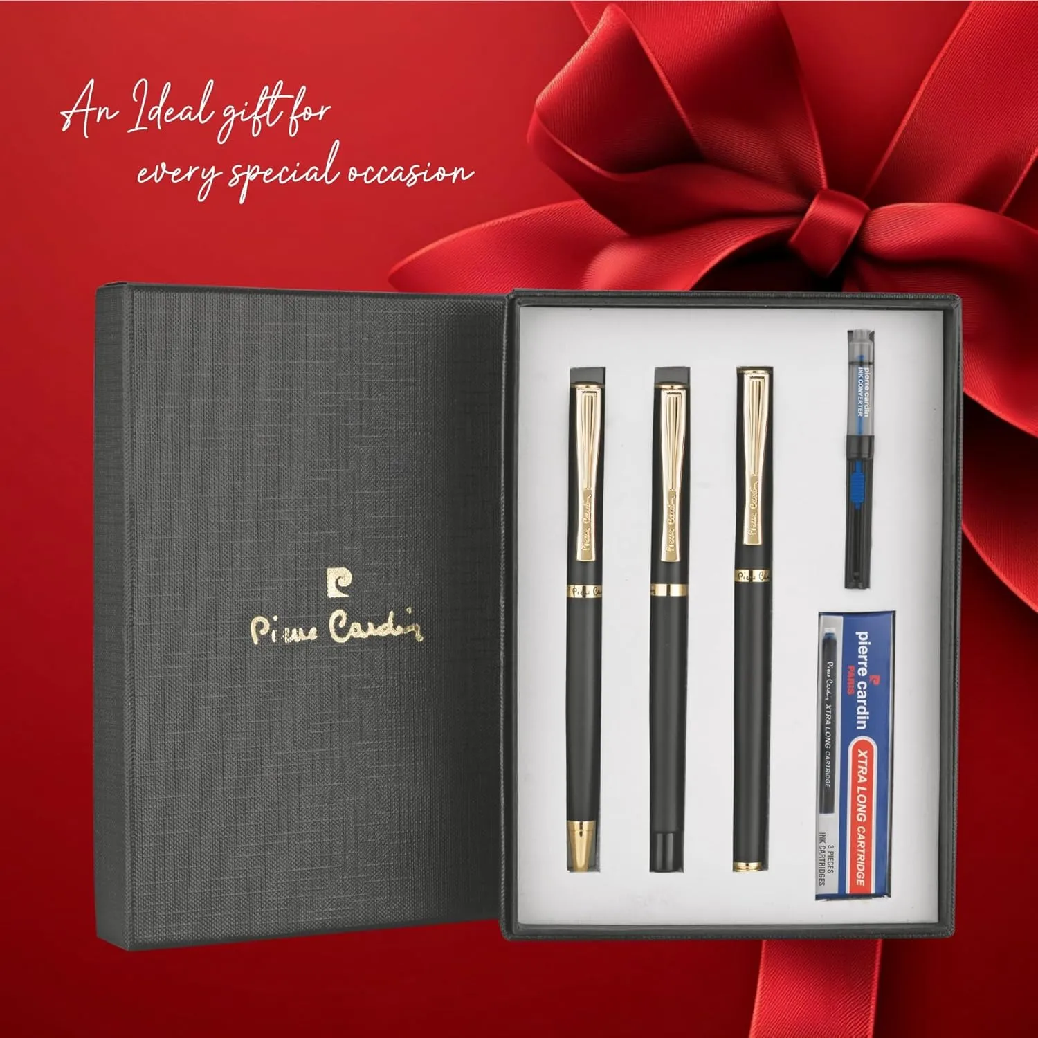 Pierre Cardin Golden Eye Gift Set | Premium Combo of Fountain Pen, Roller Pen