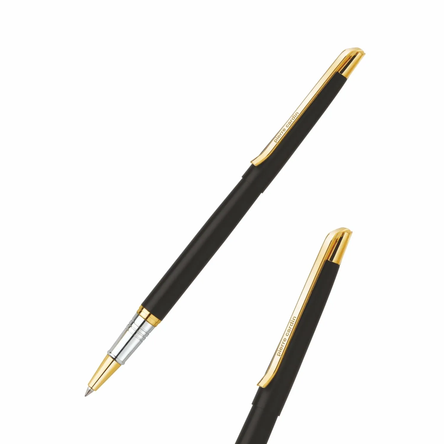 Pierre Cardin Musk Gold Premium Roller Ball Pen | Luxurious Matt Black Body with Long Gold Finish Clip | Ideal for Festive