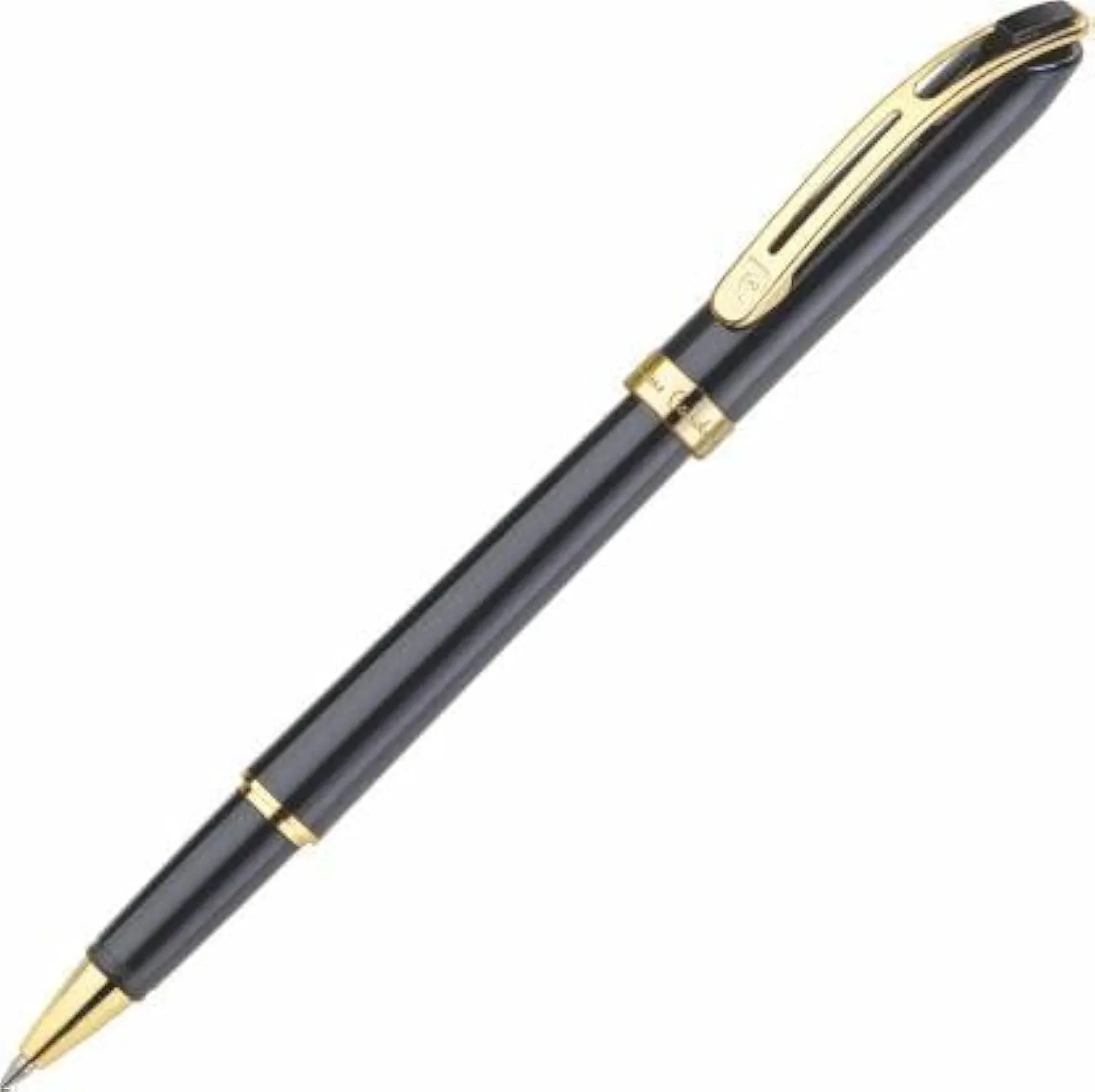 Pierre Cardin Monte Rosa Satin Gold Premium Roller Ball Pen | Luxurious Black Body with Satin Gold Trims | Ideal for Festive