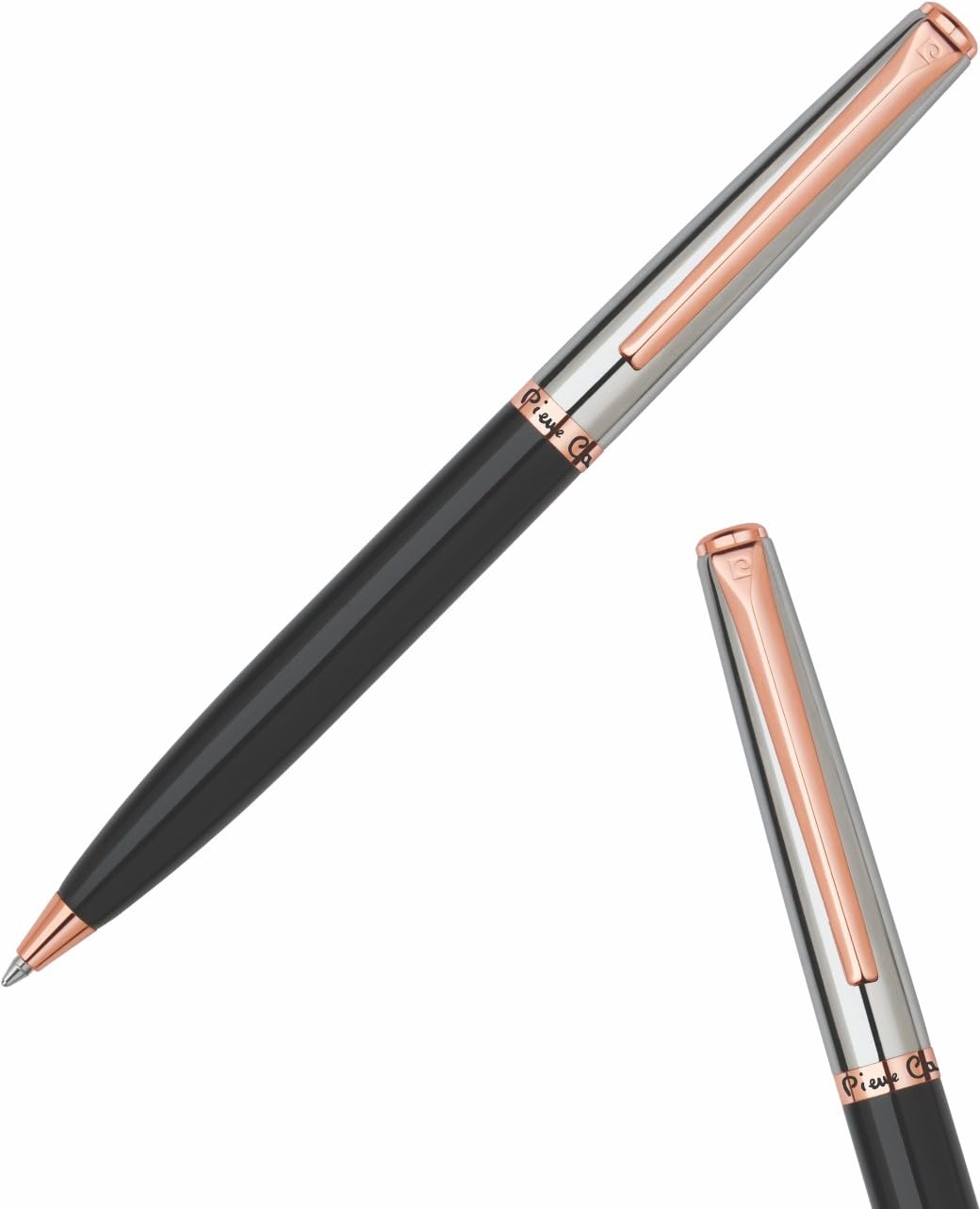 Pierre Cardin Crest White Gold Premium Ball Pen | Twist Mechanism With Rose Gold Trims | Ideal For Festive 