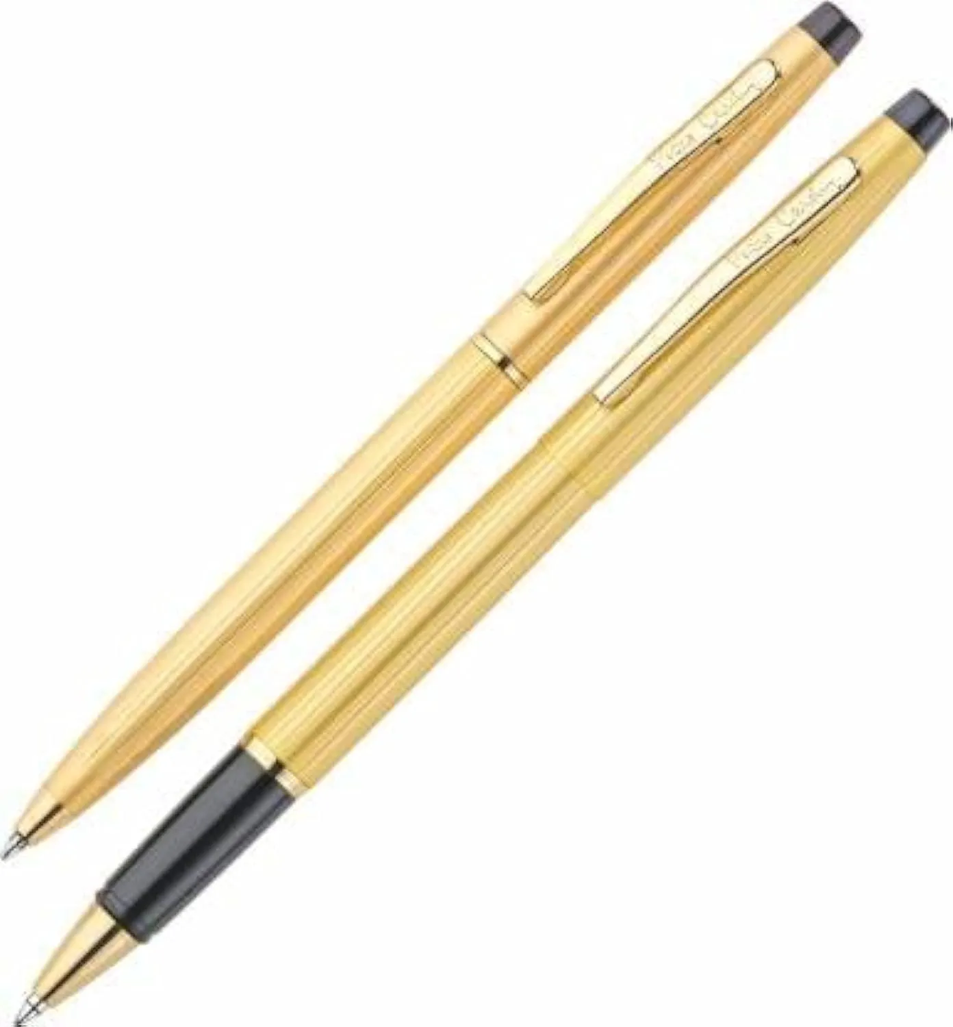 Pierre Cardin Kriss Satin Gold Premium Pen Set | Luxurious Roller Ball Pen & Ball Pen Combo | Ideal for Festive & Corporate Gifting