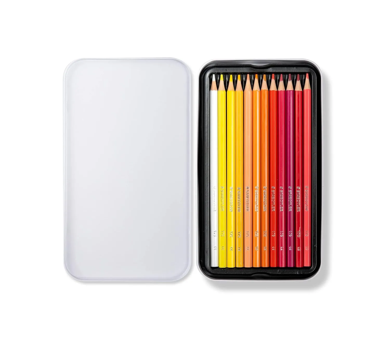 STAEDTLER Coloured Hexagonal Pencils in metal box packing of 36 coloured pencils 175 M36