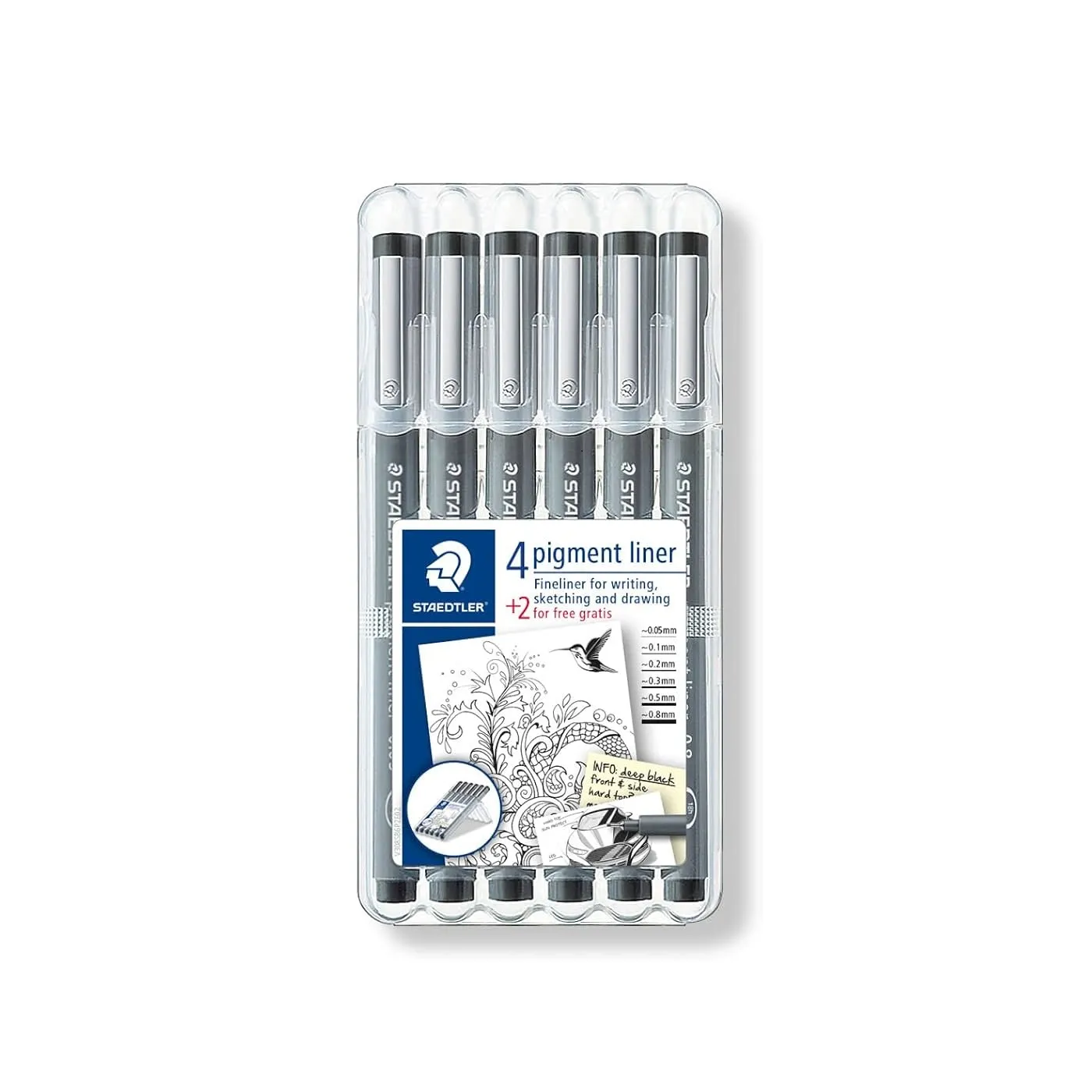 Staedtler Pigment Liner Fineliner Pen Set Pack of 6
