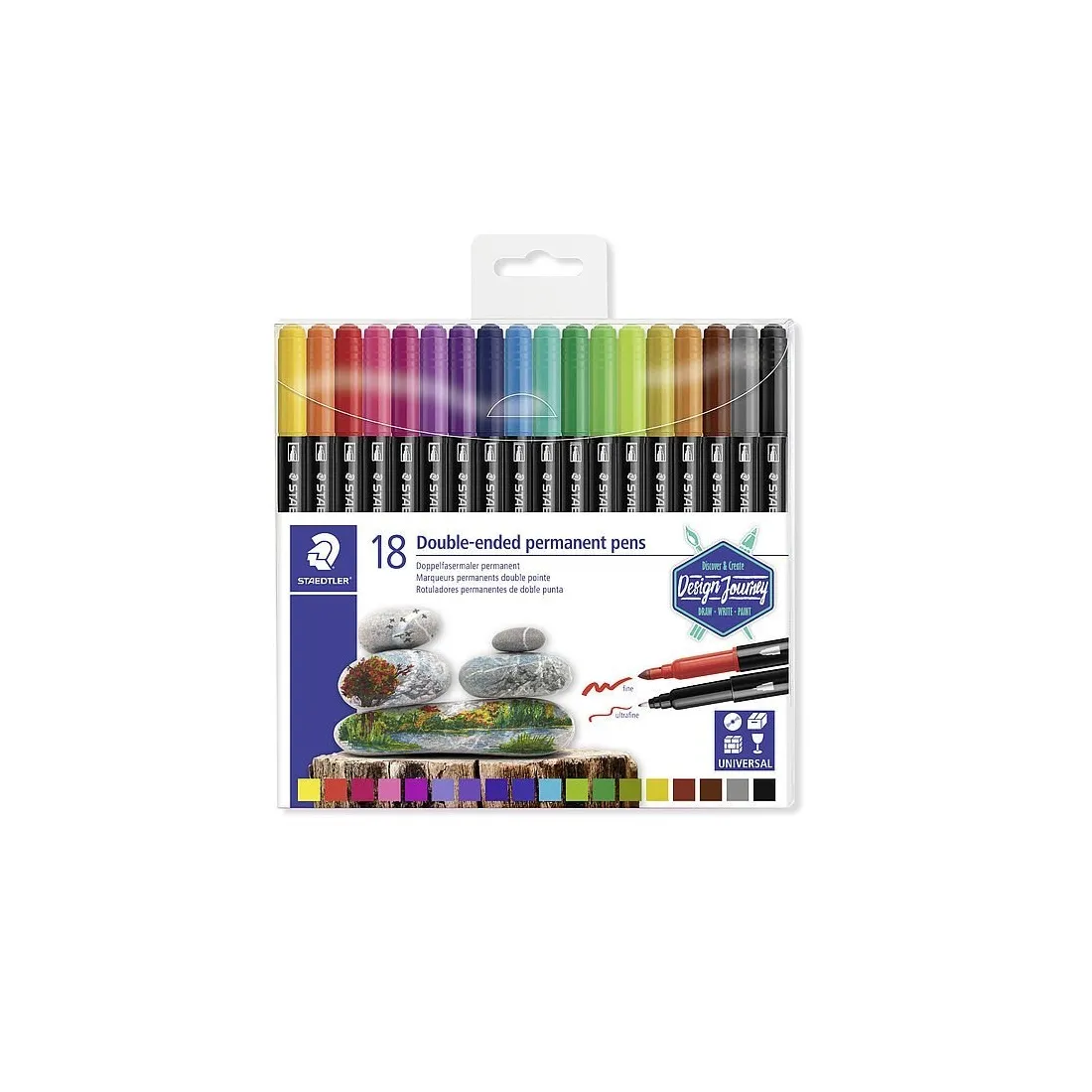 Staedtler Permanent Pen Set - Pack of 18