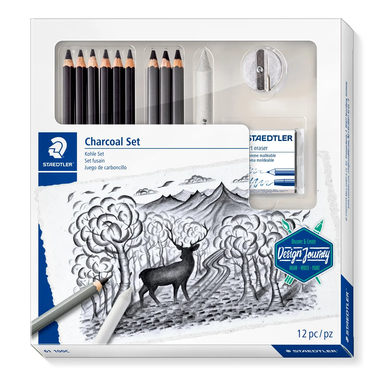 61 100C CHARCOL PENCIL SET