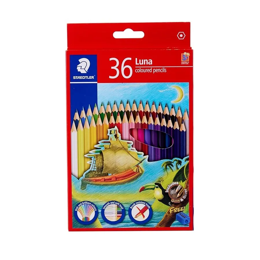 136 C36 Luna Colour pencils permanent 36 colours set