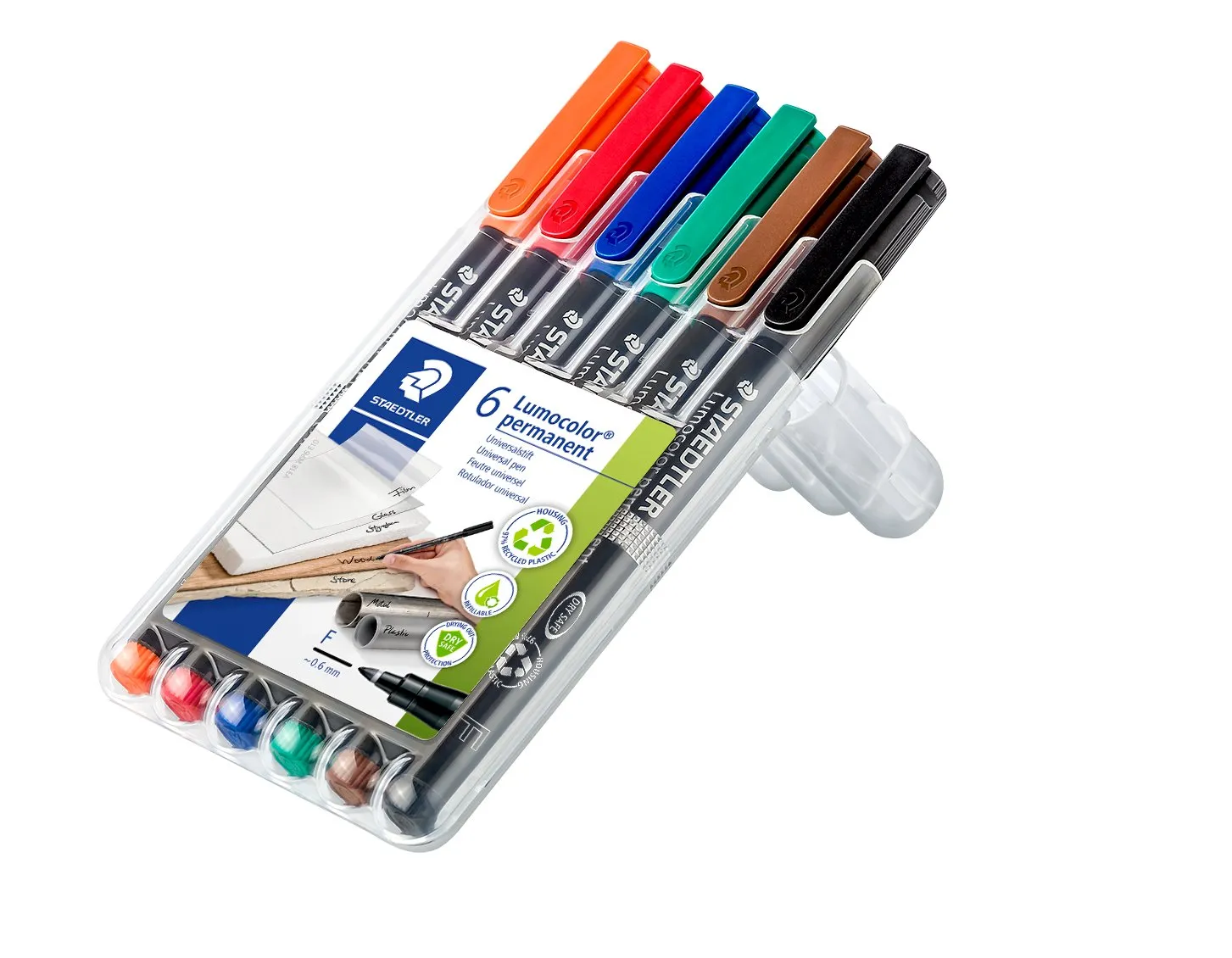 318 WP6 Lumocolor perm. fine marker set of 6 colours