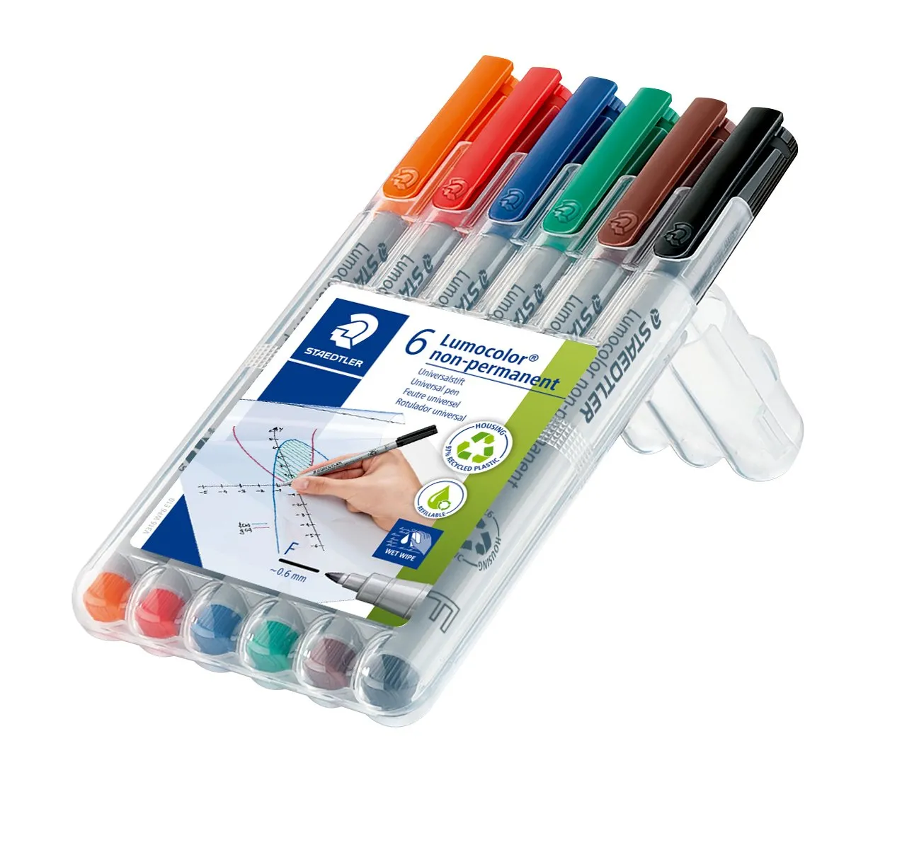 316 WP6 Lumocolor non-perm. fine marker set of 6 colour