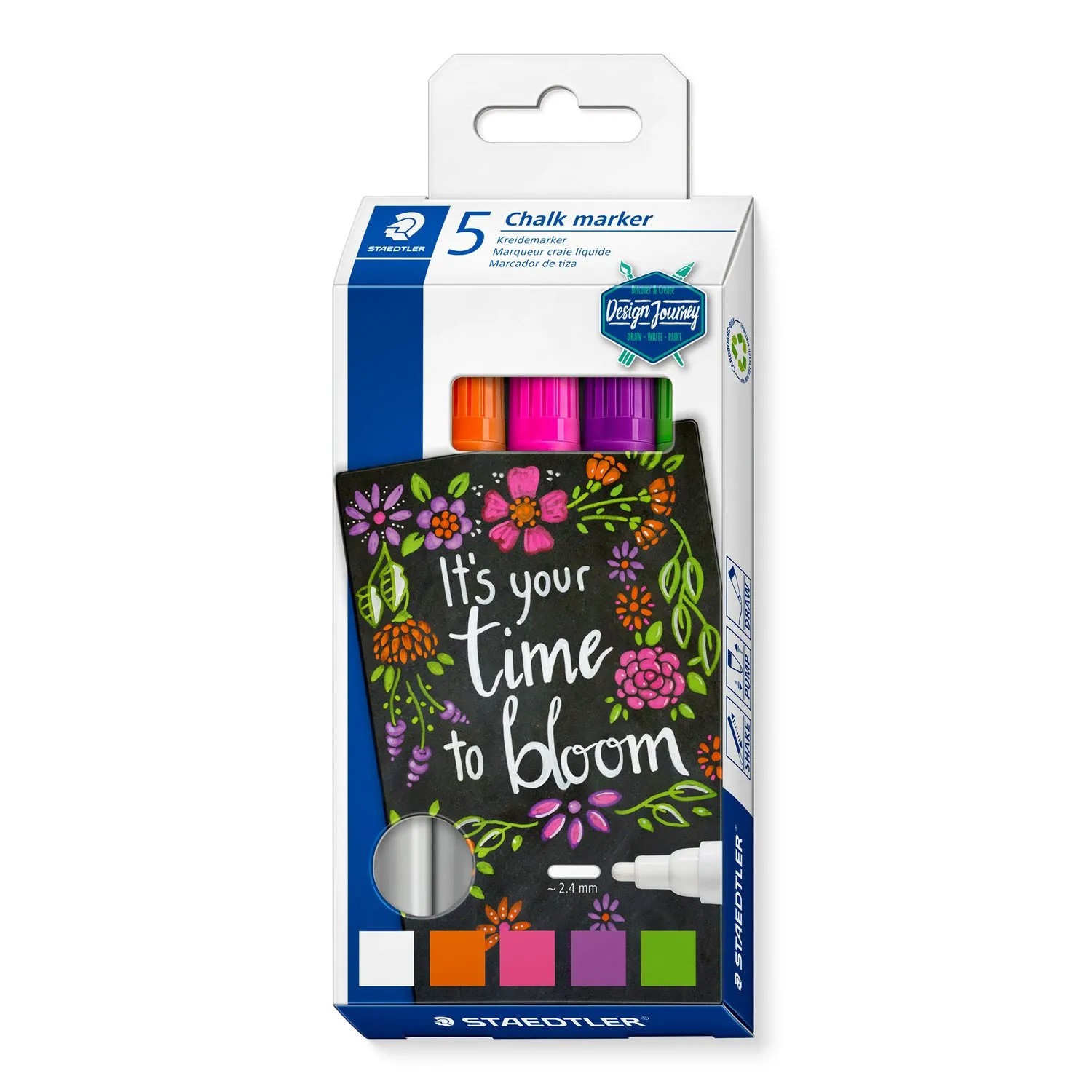 344 C5 STAEDTLER Lumocolour Chalk Marker 5 Pcs