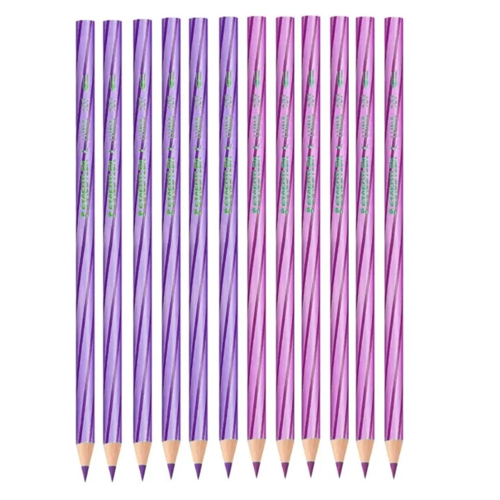 Wood Staedtler H and E Medical Pencils for Medical Students H & E Stain 6 Pink & 6 Purple