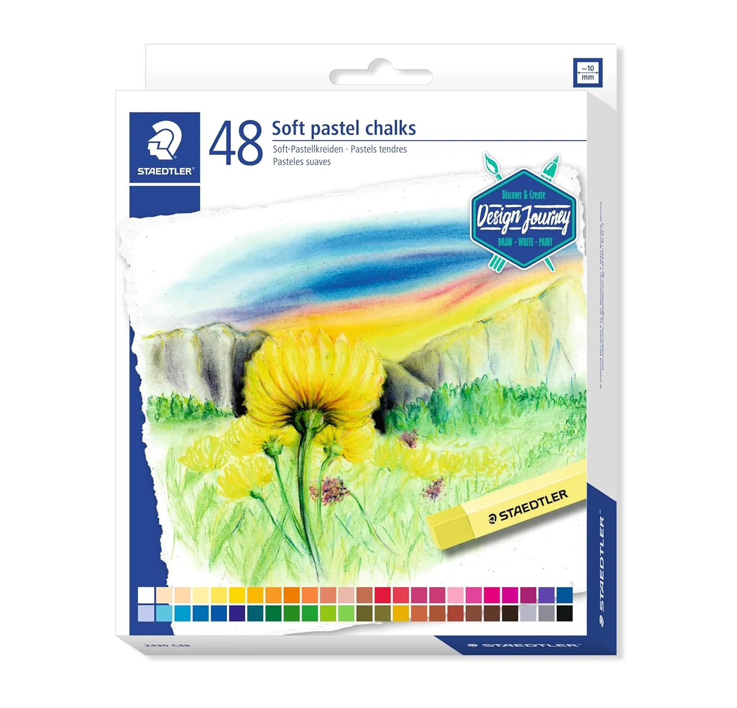 Staedtler Karat Soft Pastel Chalks (Pack Of 36 Assorted Colours)