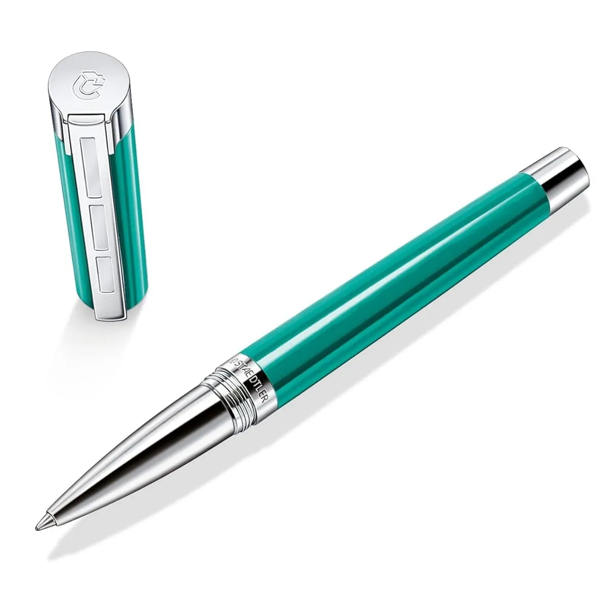Staedtler Resina Roller pen with Turquoise blue barrel body