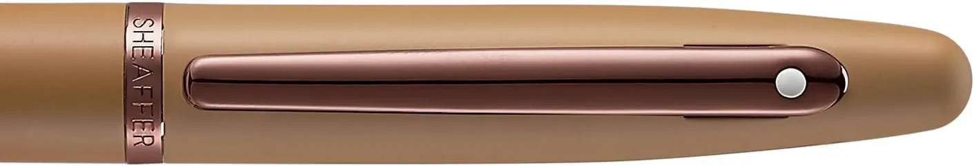 Sheaffer VFM 9428 Fountain Pen | Coffee Edition Matt Brown with Regal Brown PVD Trims | Medium Nib | Premium Coffee Brown Pen | Premium Fountain Pen