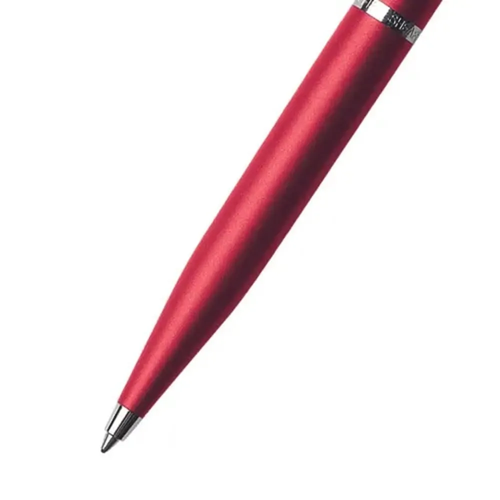 Sheaffer Gift Set VFM Ballpoint Pen With A6 Notebook Excessive Red With Chrome Trims | Premium Pen Gift Sets