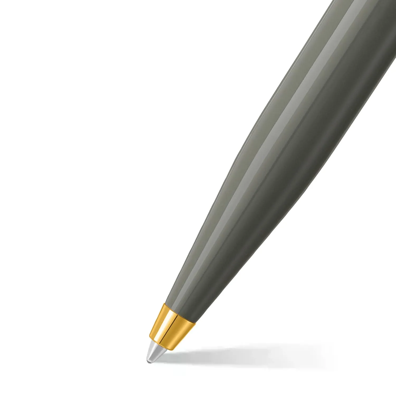 Sheaffer VFM 9427 Glossy Light Grey Ballpoint Pen With PVD Gold-Tone Trim | Premium Ballpoint Pen
