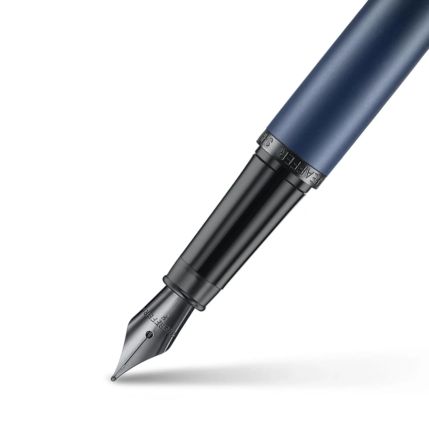 Sheaffer VFM Fountain Pen | E9429 Matt Blue with Black Trims with PVD | Fine Nib with Converter | Premium Fountain Pen