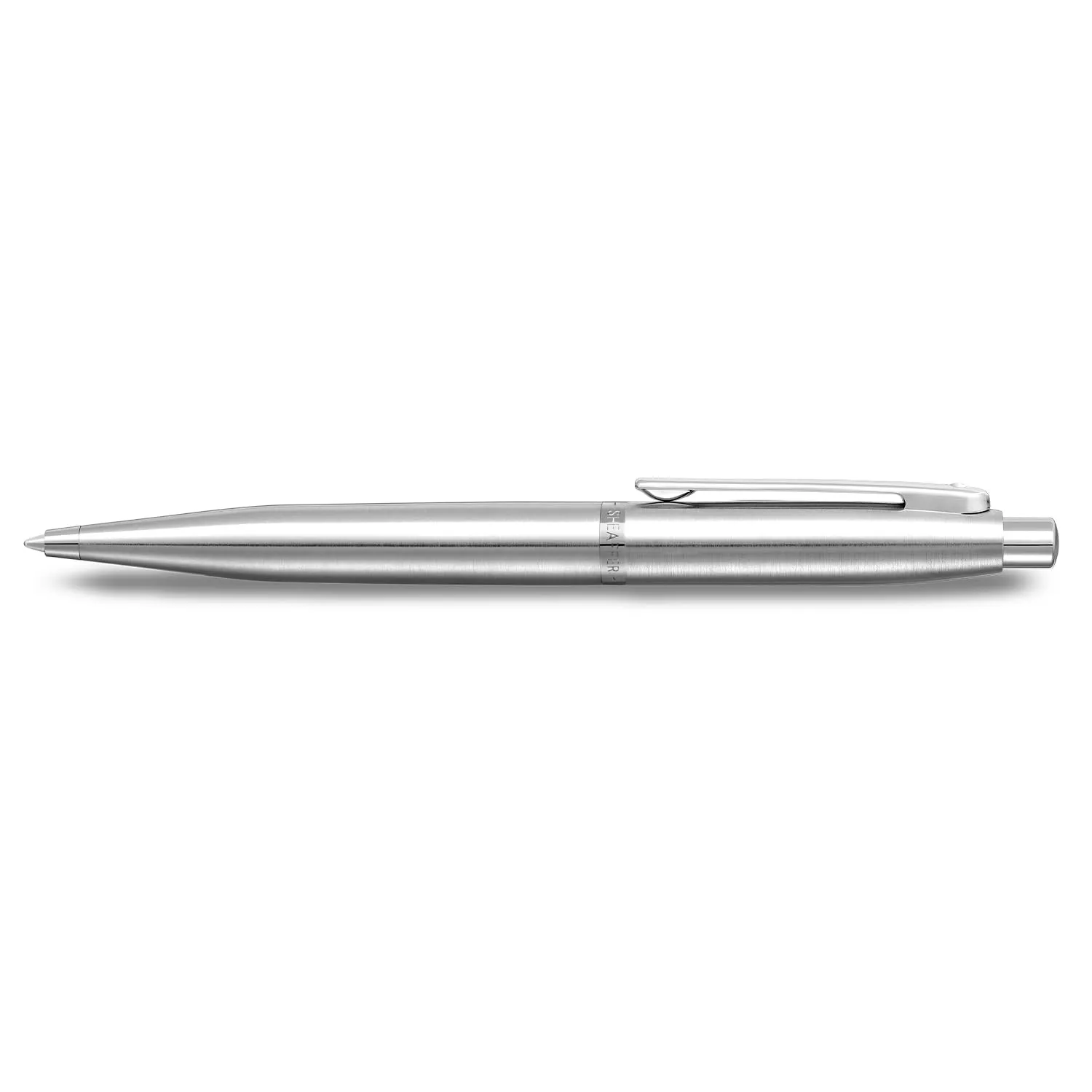 Sheaffer VFM 9426 Brushed Chrome Ballpoint Pen With Chrome Trim | Premium Silver Ballpen
