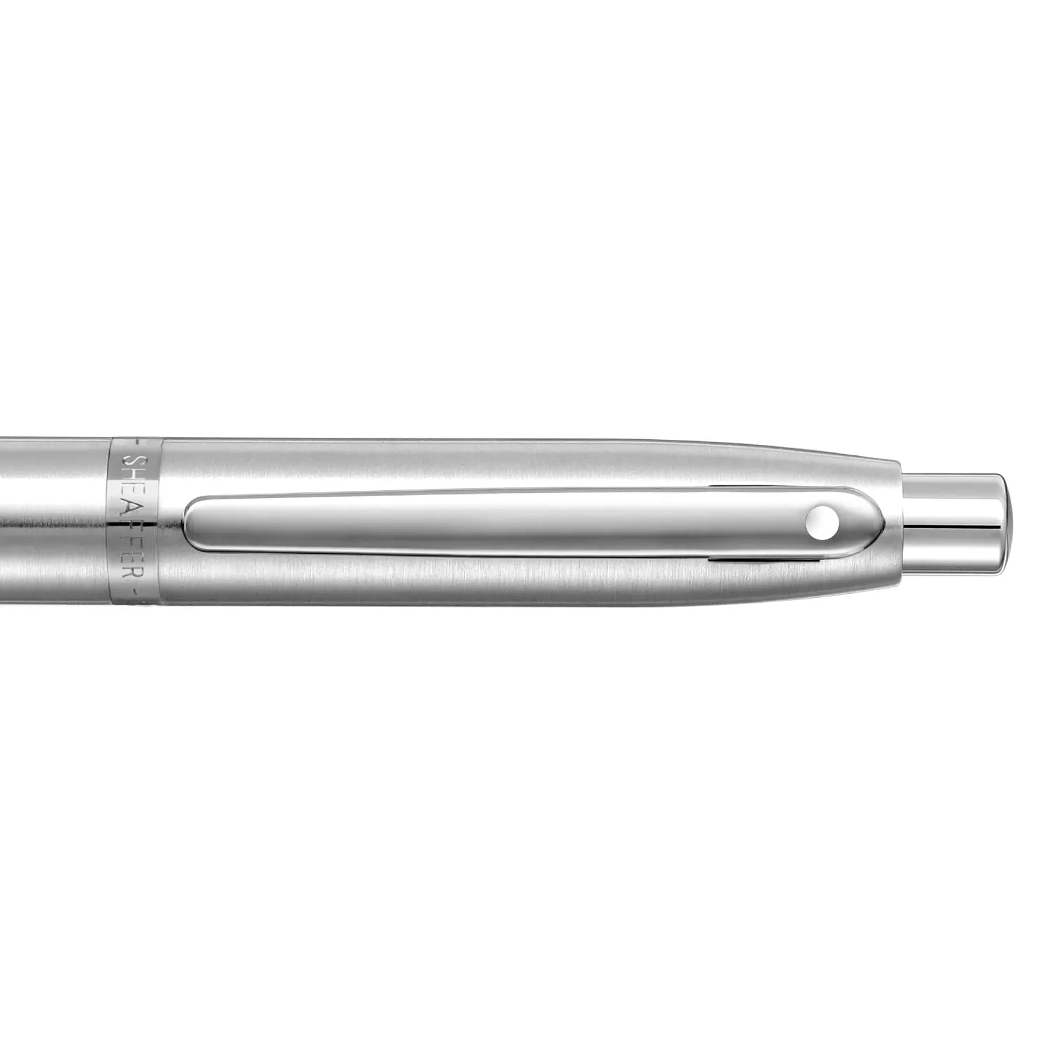 Sheaffer VFM 9426 Brushed Chrome Ballpoint Pen With Chrome Trim | Premium Silver Ballpen