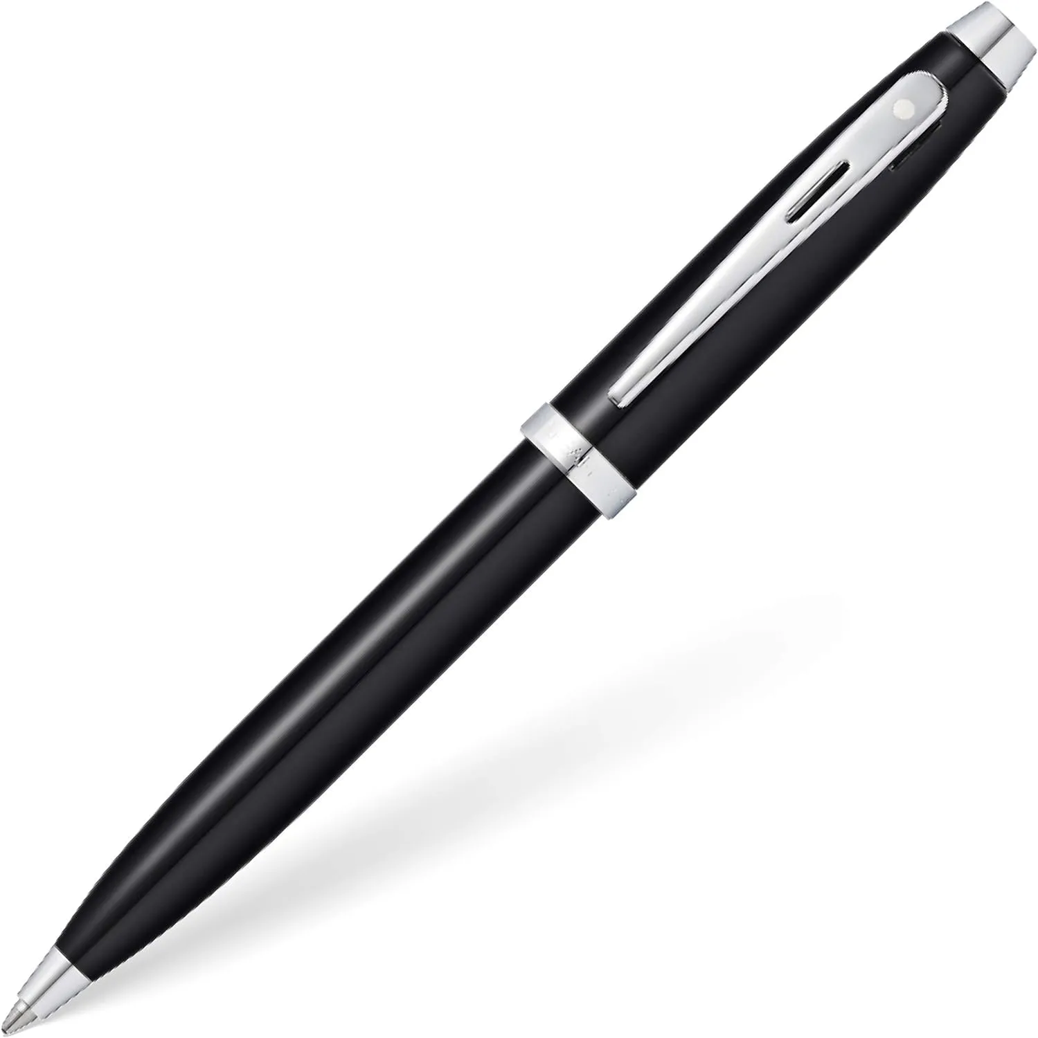 Sheaffer Gift 100 9338 Glossy Black Ballpoint Pen with Chrome Trim | Signature Ball Pen