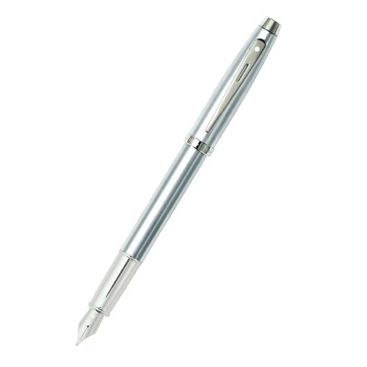 Sheaffer Gift 100 Brushed Chrome Fountain Pen | Fountain Pen Fine Nib | Premium Pen Gift Set