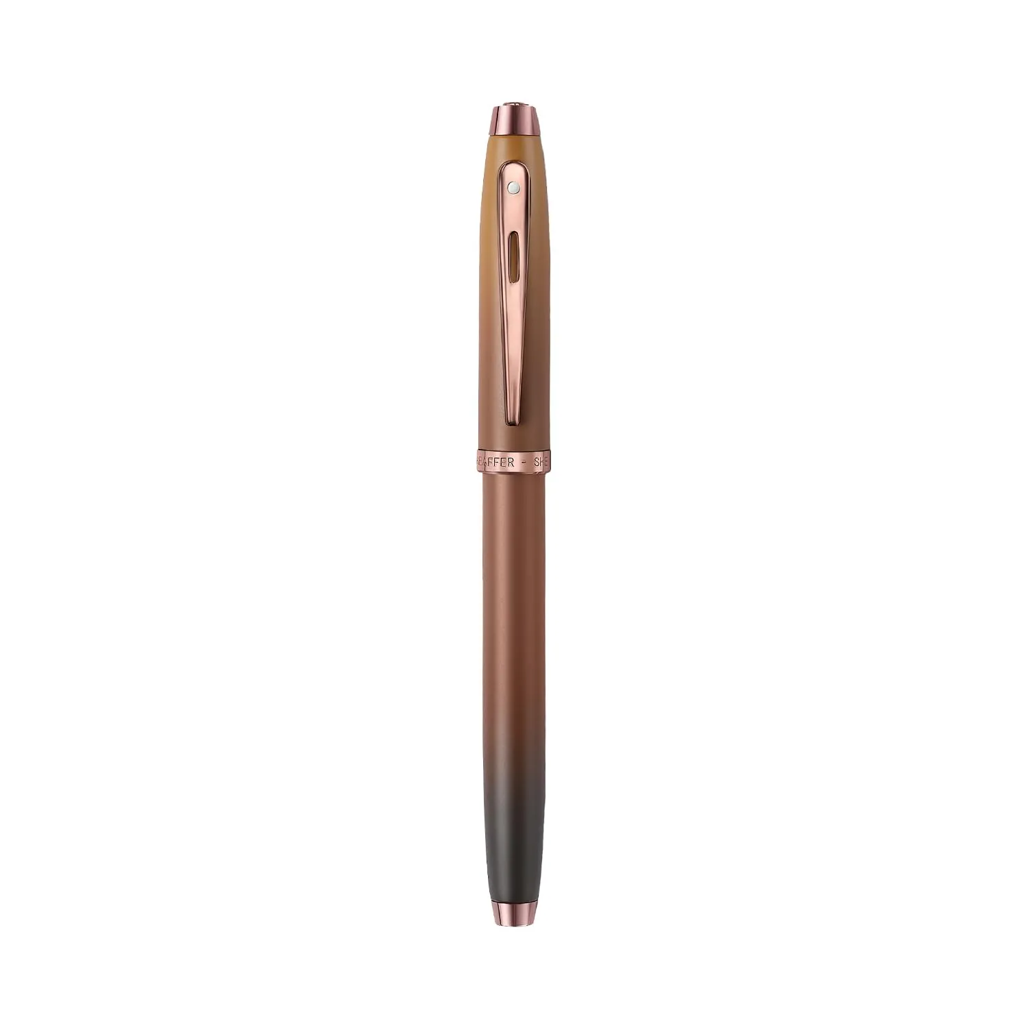 Sheaffer Gift 100 9374 Fountain Pen | Coffee Edition Matt Brown with Regal Brown PVD Trim | Fine Nib | Premium Coffee Brown Pen | Premium Fountain Pen