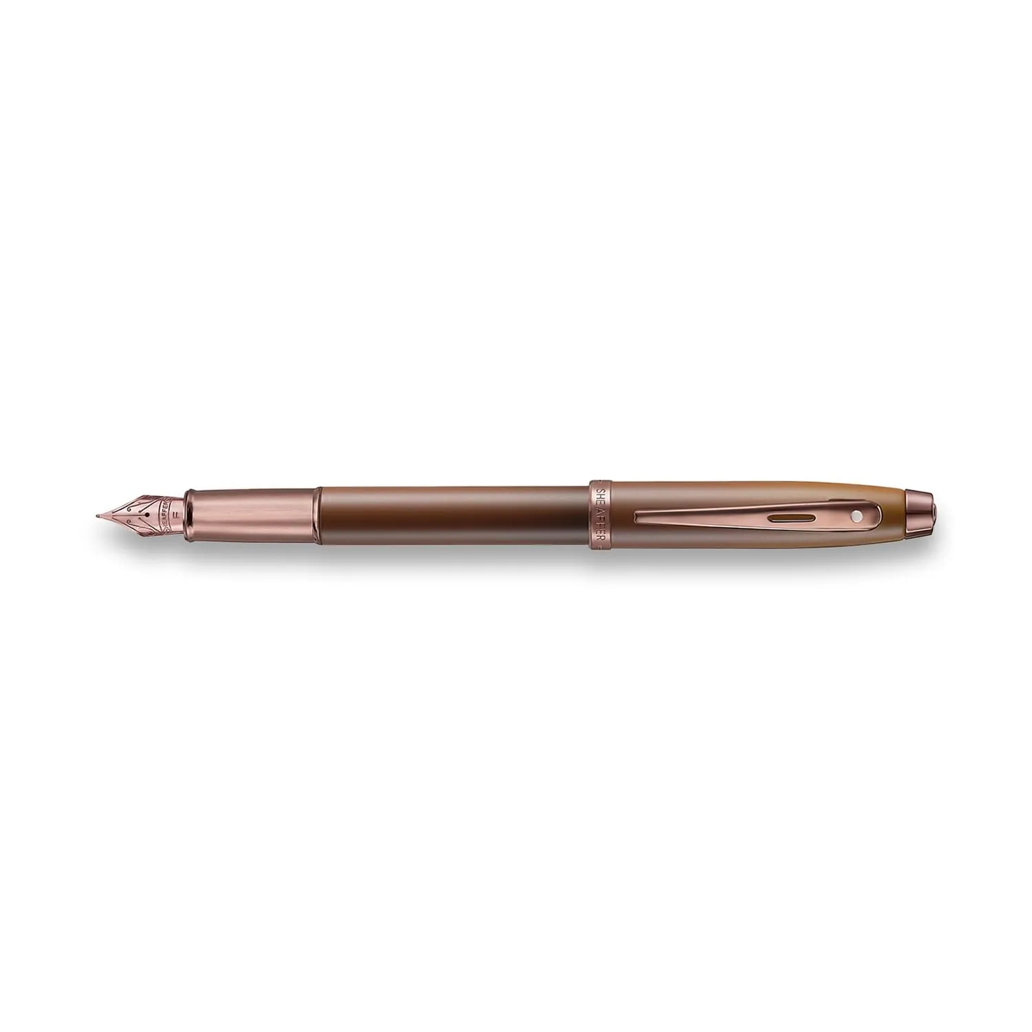 Sheaffer Gift 100 9374 Fountain Pen | Coffee Edition Matt Brown with Regal Brown PVD Trim | Fine Nib | Premium Coffee Brown Pen | Premium Fountain Pen