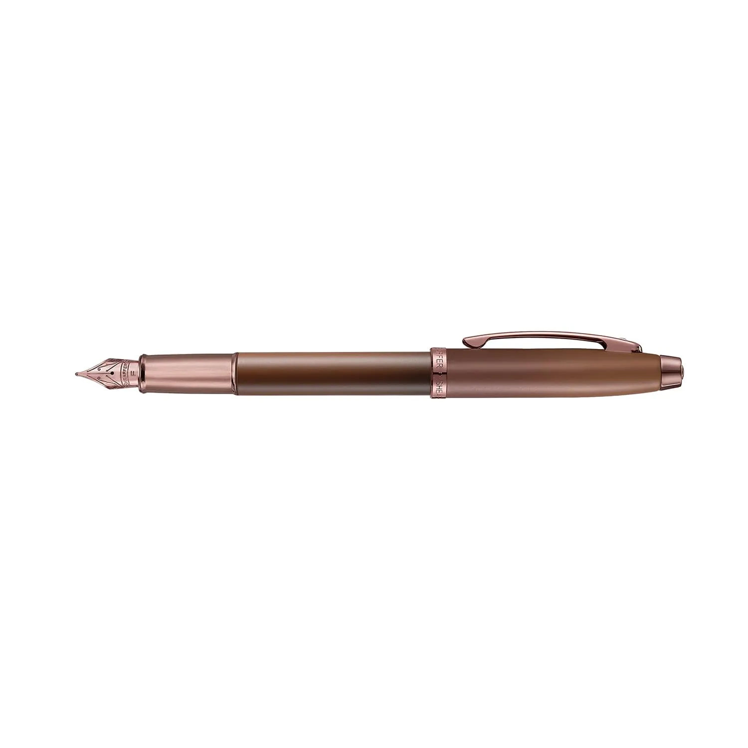 Sheaffer Gift 100 9374 Fountain Pen | Coffee Edition Matt Brown with Regal Brown PVD Trim | Fine Nib | Premium Coffee Brown Pen | Premium Fountain Pen