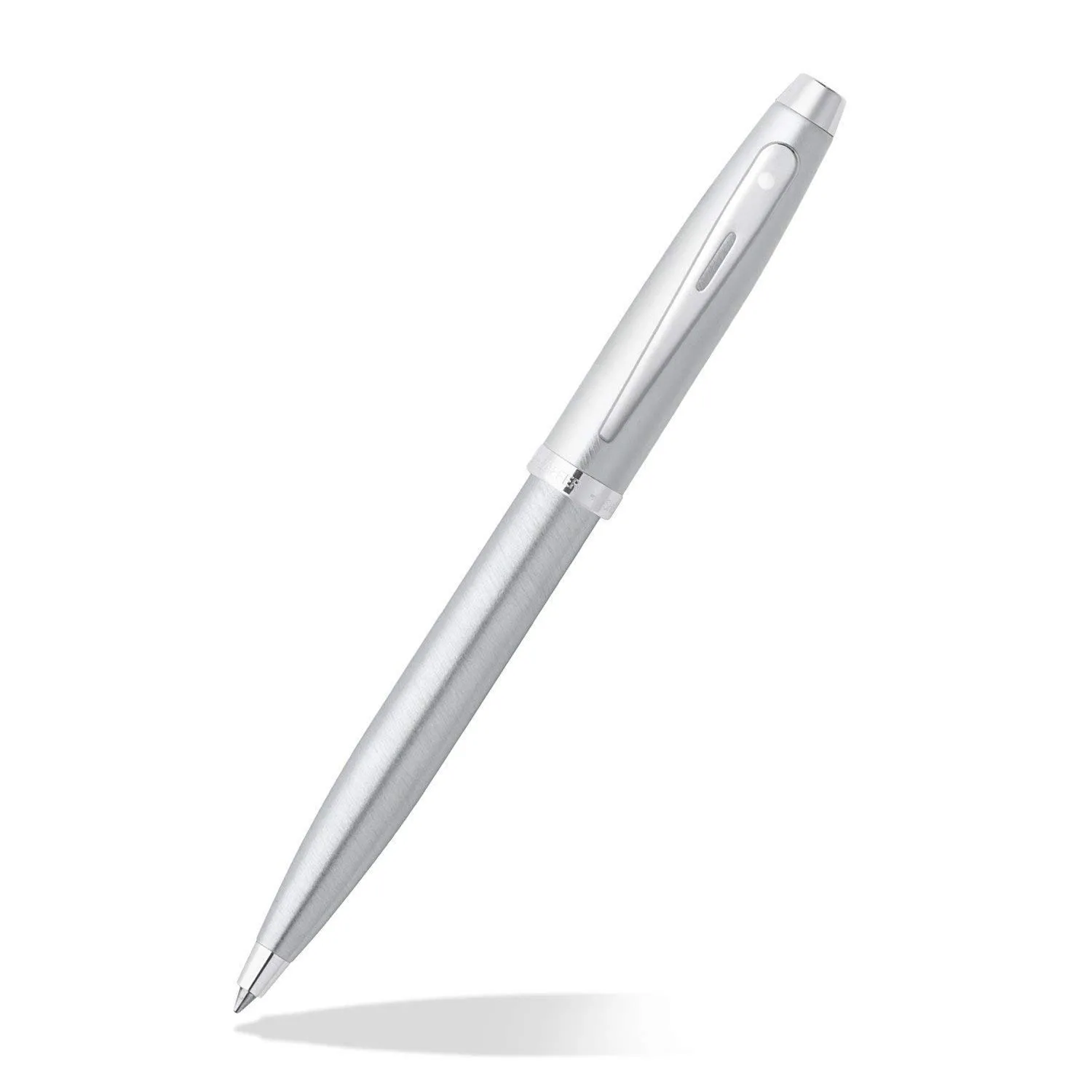 Sheaffer Gift 100 Ballpoint Pen Brushed Chrome with Chrome Plated Trim | Premium Silver Ball Pen | Pen Gift Set