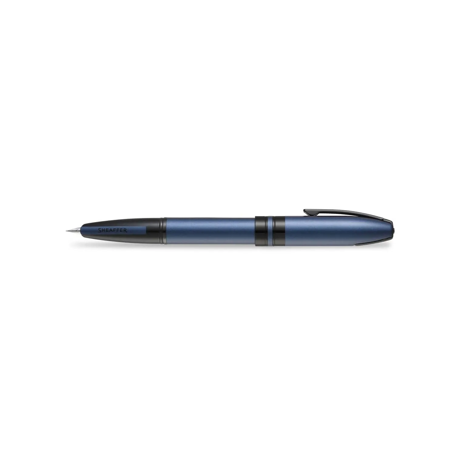 Sheaffer 9110 Icon Fountain Pen (Medium) - Metallic Blue with Glossy Black PVD Trim