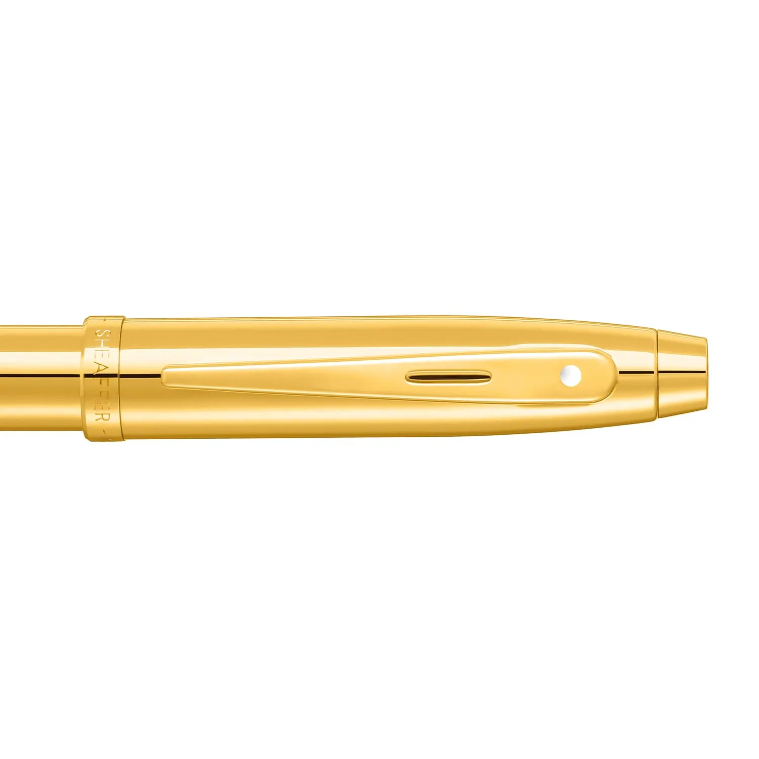 Sheaffer 100 9372 Glossy PVD Gold Fountain Pen With PVD Gold Trim - Medium