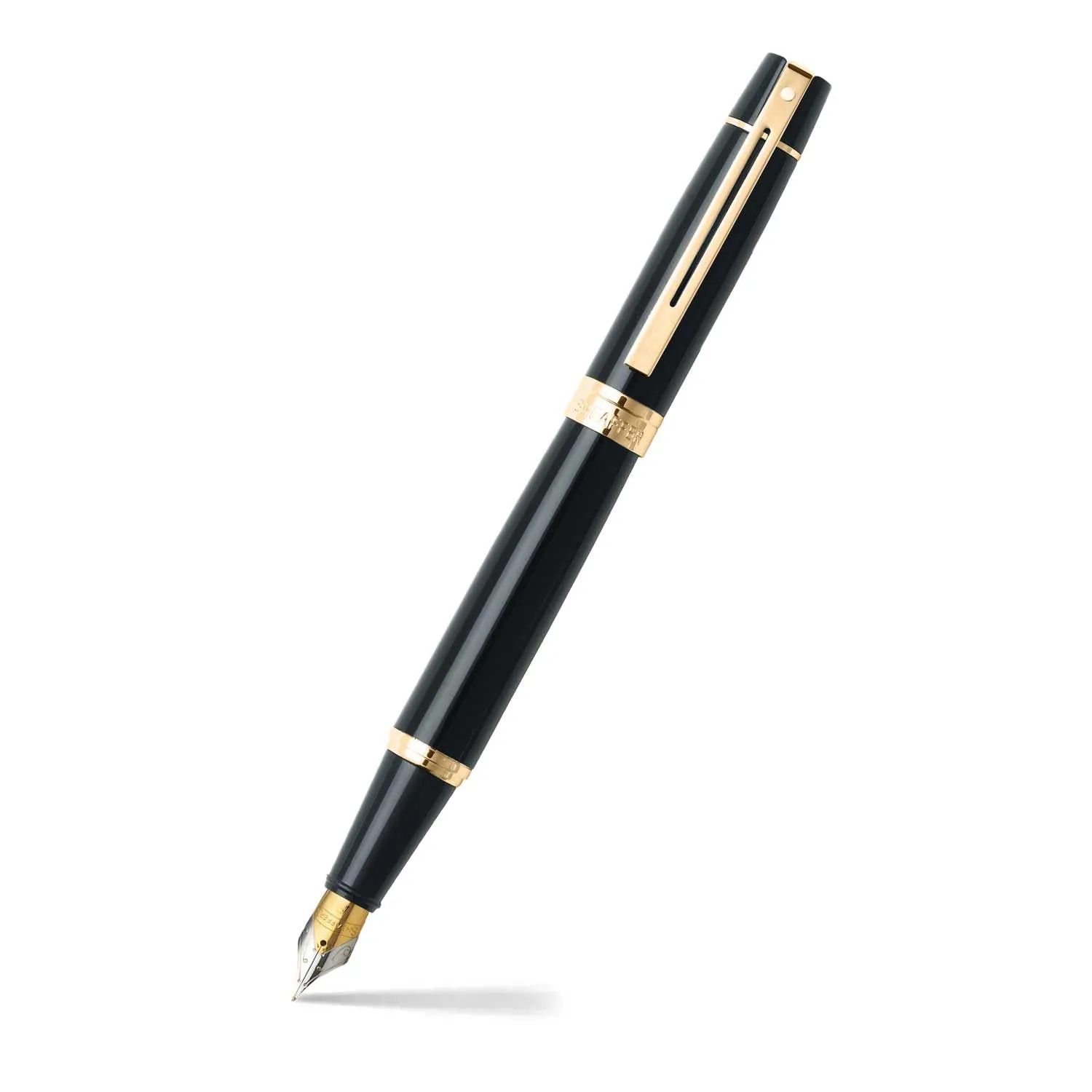 Sheaffer Gift Pack | Set of Fountain Pen   Rollerball Pen | 300 E9325 Glossy Black with Gold Tone Trim
