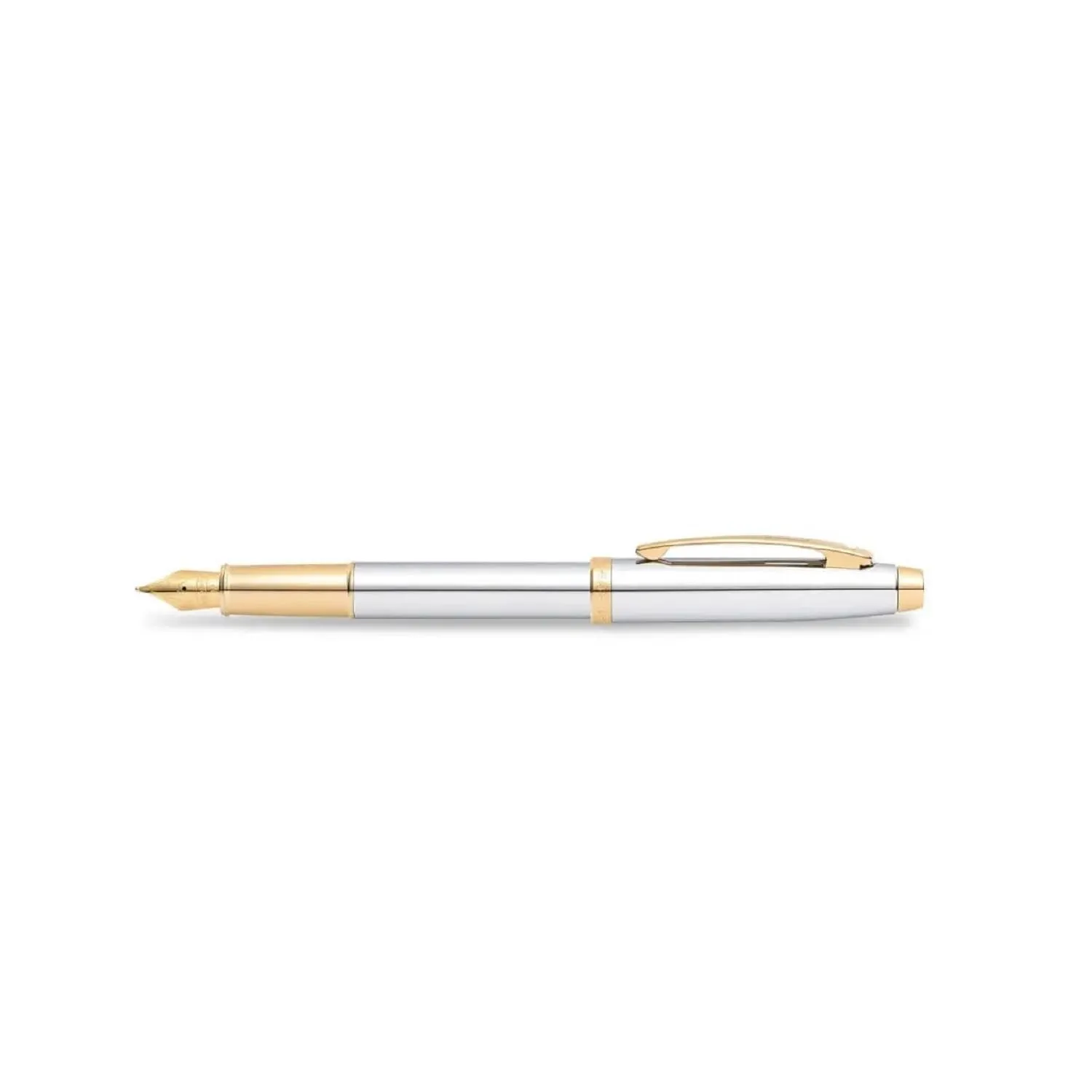 Sheaffer Gift Pack | Set of Fountain Pen   Ballpoint Pen | 100 E9340 Bright Chrome with Gold tone trim