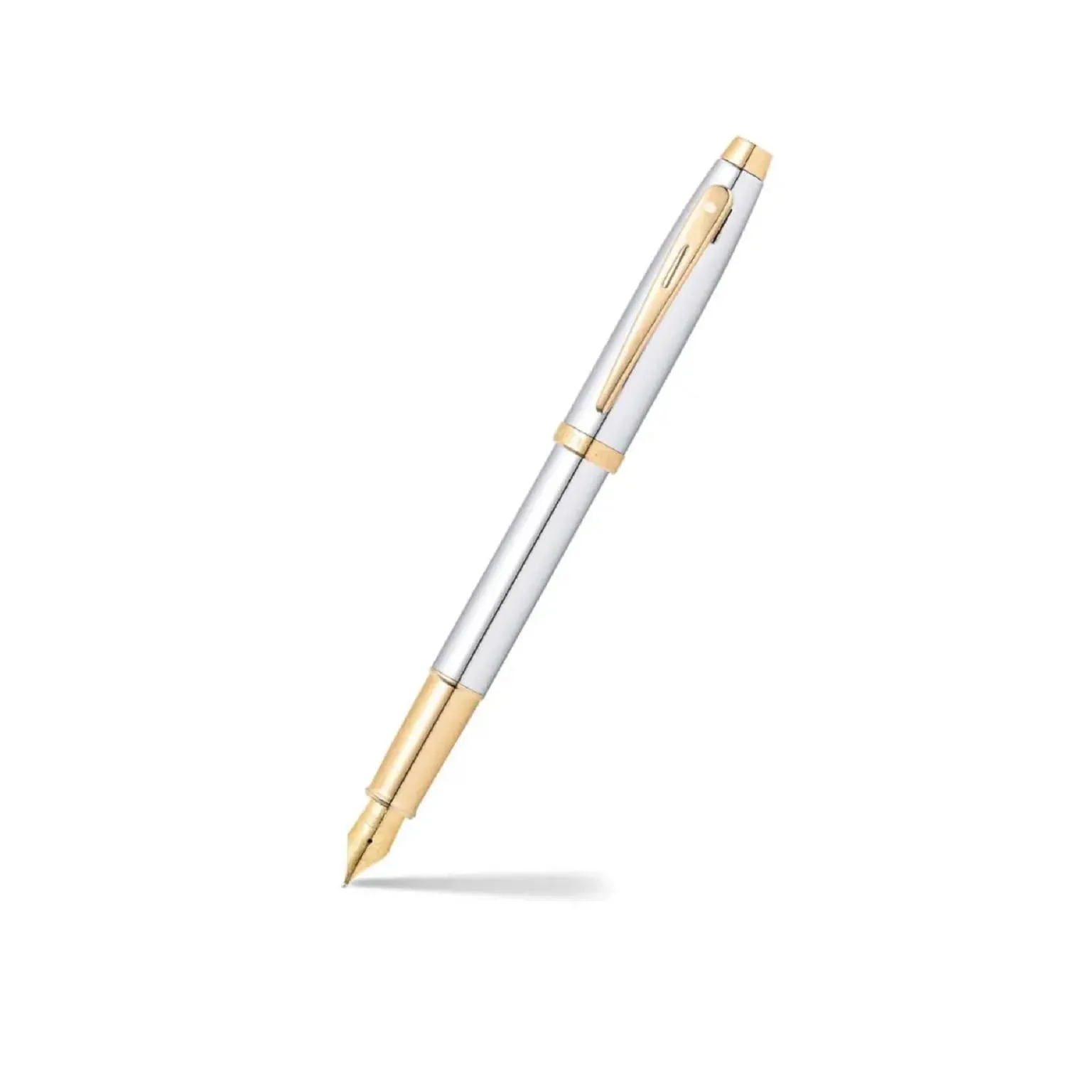 Sheaffer Gift Pack | Set of Fountain Pen   Ballpoint Pen | 100 E9340 Bright Chrome with Gold tone trim
